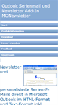 Mobile Screenshot of outlook-addin.monewsletter.de